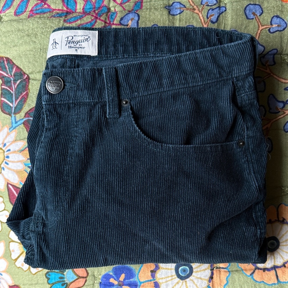 Original Penguin Men's Dark Teal Corduroy Pants